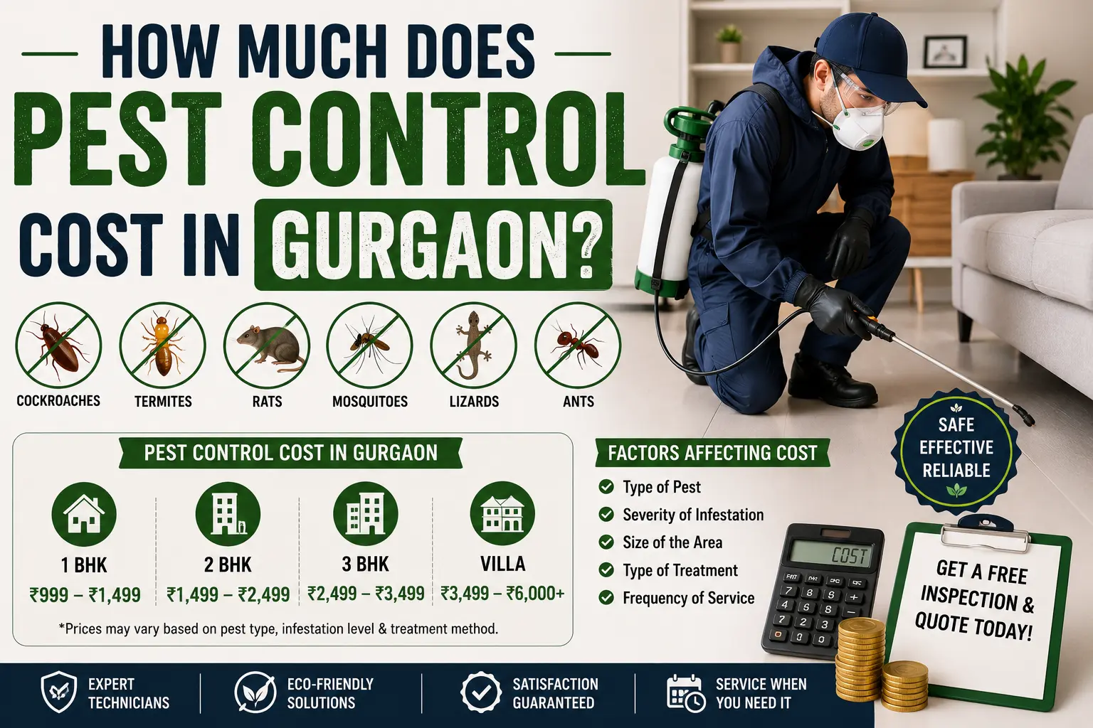 Pest Control Cost in Gurgaon