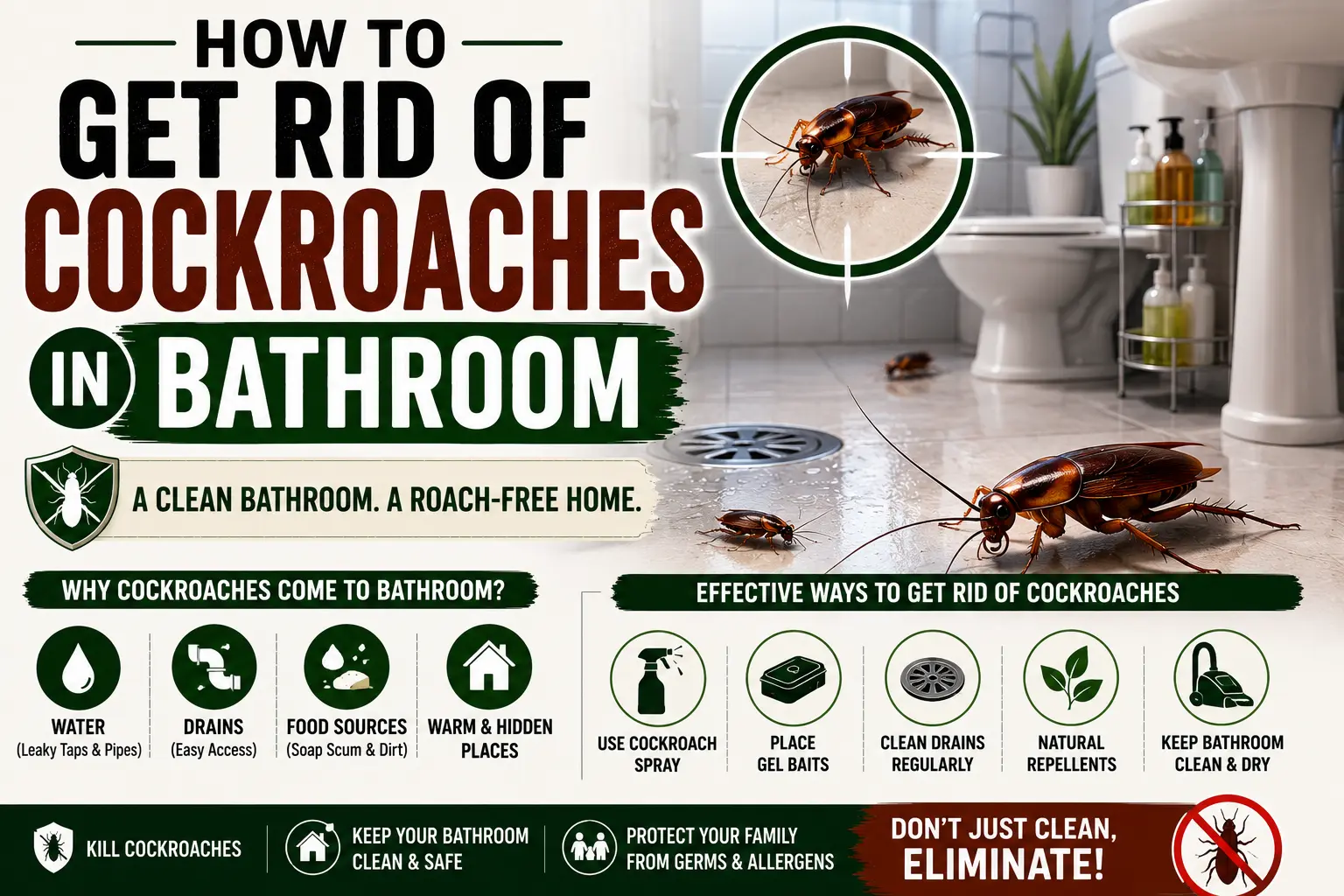 How to Get Rid of Cockroaches in Bathroom