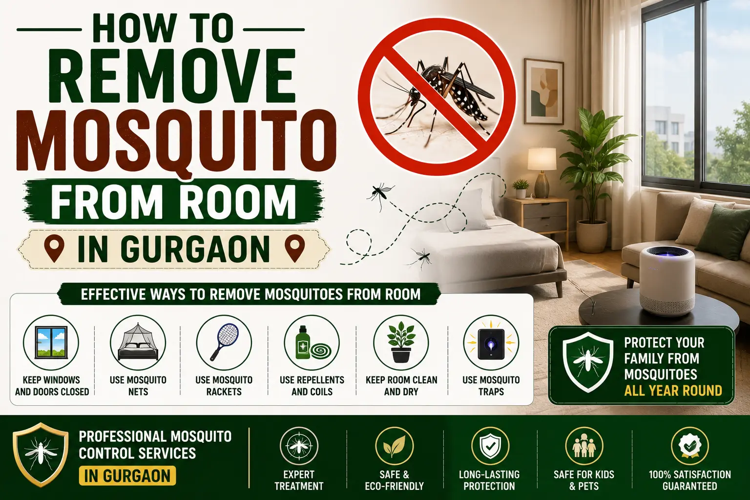 How to Remove Mosquito from Room in Gurgaon
